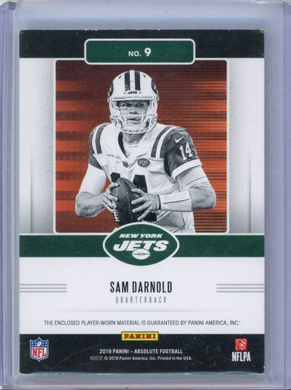 Sam Darnold 2019 Panini Absolute Head to Toe relic #'d 35/99