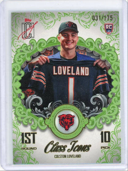 Colston Loveland 2025 Topps Signature Class Class Icons #'d 031/175