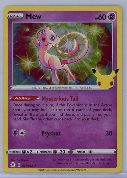 Mew Pokémon Celebrations Holo Rare #011/025