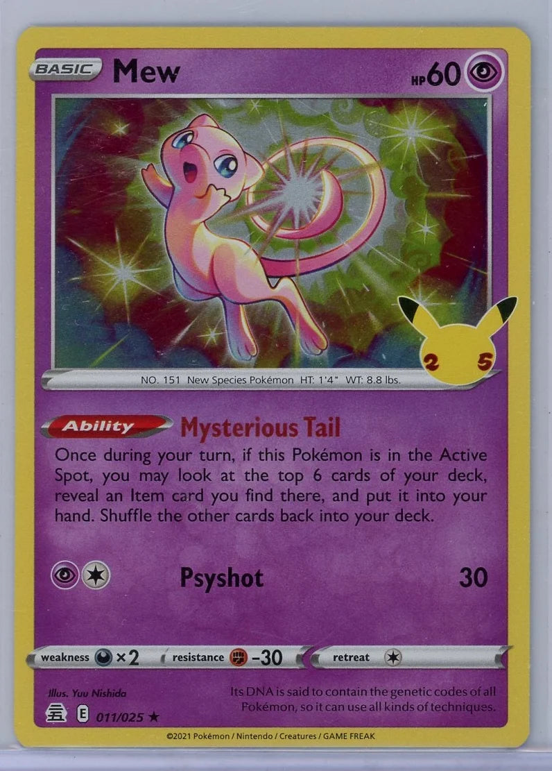 Mew Pokémon Celebrations Holo Rare #011/025