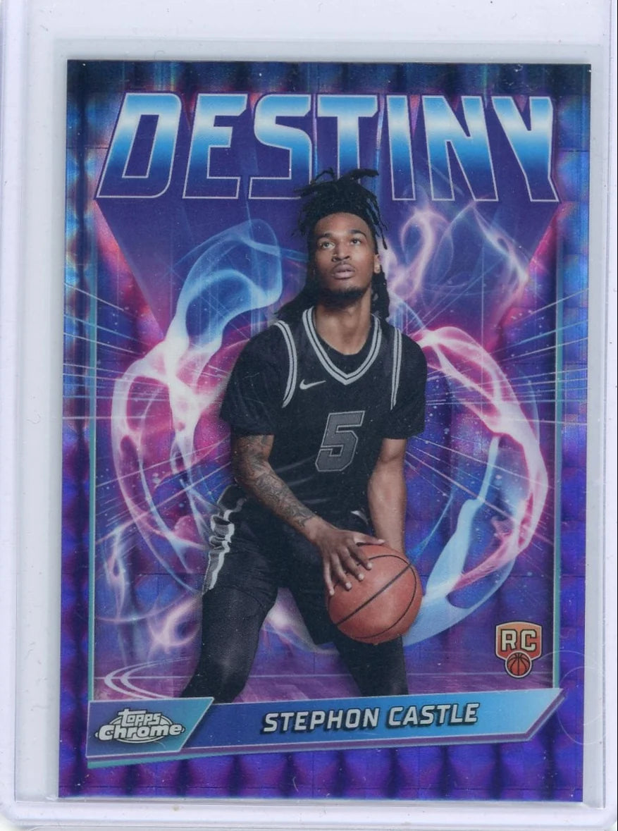 Stephon Castle 2024-25 Topps Chrome Destiny Purple Geometric RC