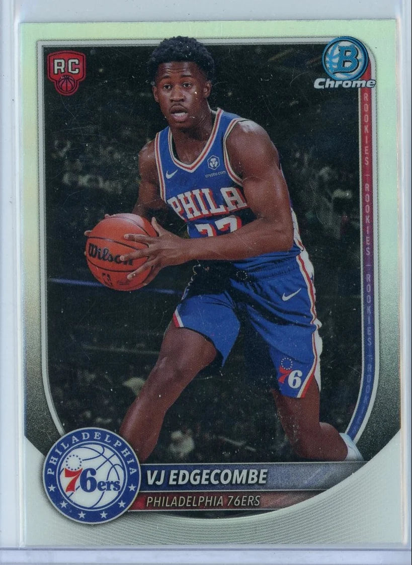 VJ Edgecomb 2025-26 Bowman Chrome Red Shield RC #BRR-3