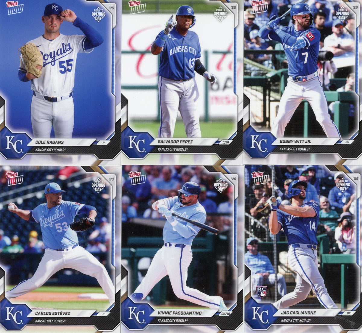 2026 MLB Topps Now Kansas City Royals 11-Card Team Set