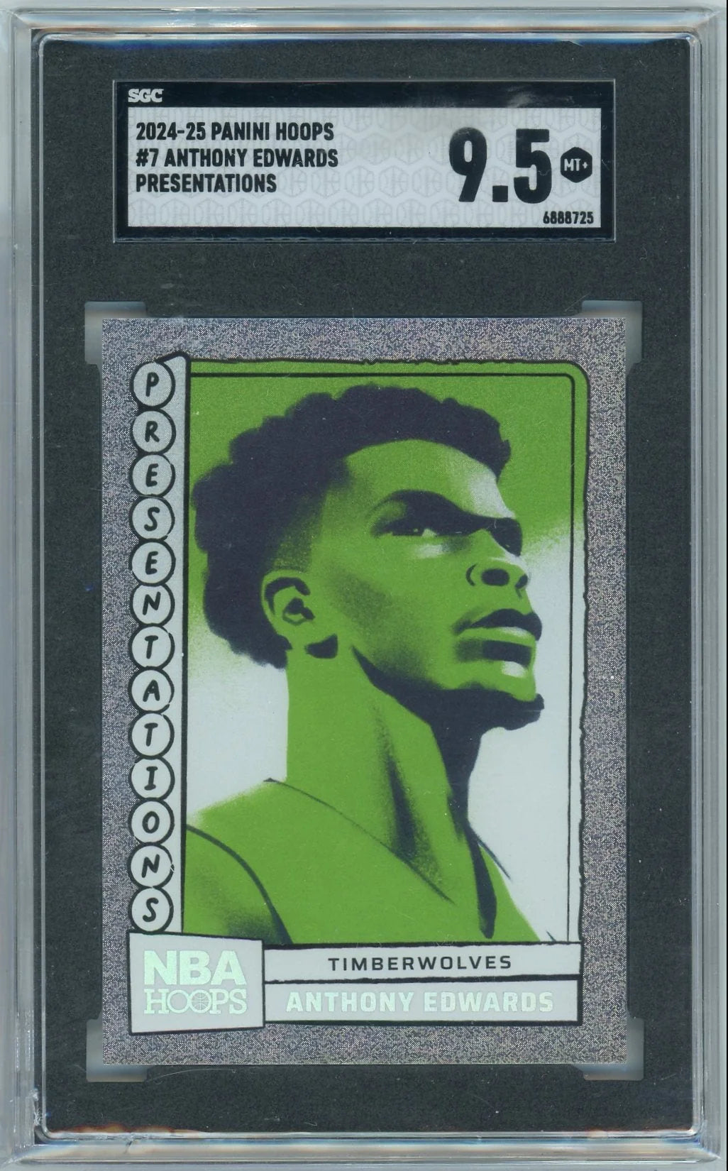 Anthony Edwards 2024-25 Panini NBA Hoops Presentations SGC 9.5