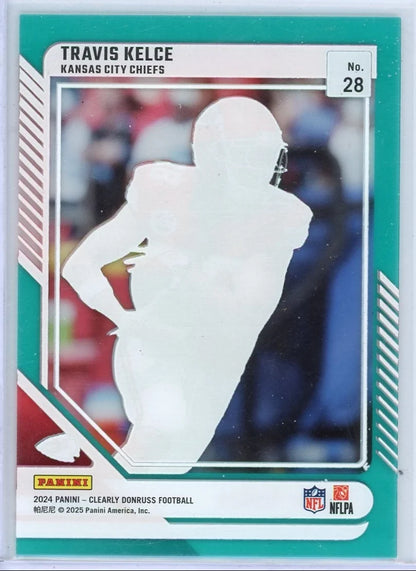 Travis Kelce Donruss Clearly Green #28