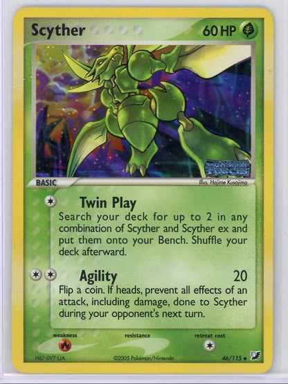 Scyther Pokémon EX Unseen Forces Reverse Holo #46/115 (LP)