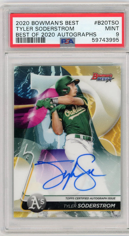Tyler Soderstrom 2020 Bowman's Best Best of 2020 Autograph PSA 9
