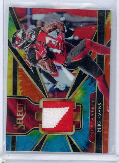 Mike Evans 2018 Panini Select Tie-Dye Patch #'d 13/25 (Number Match)