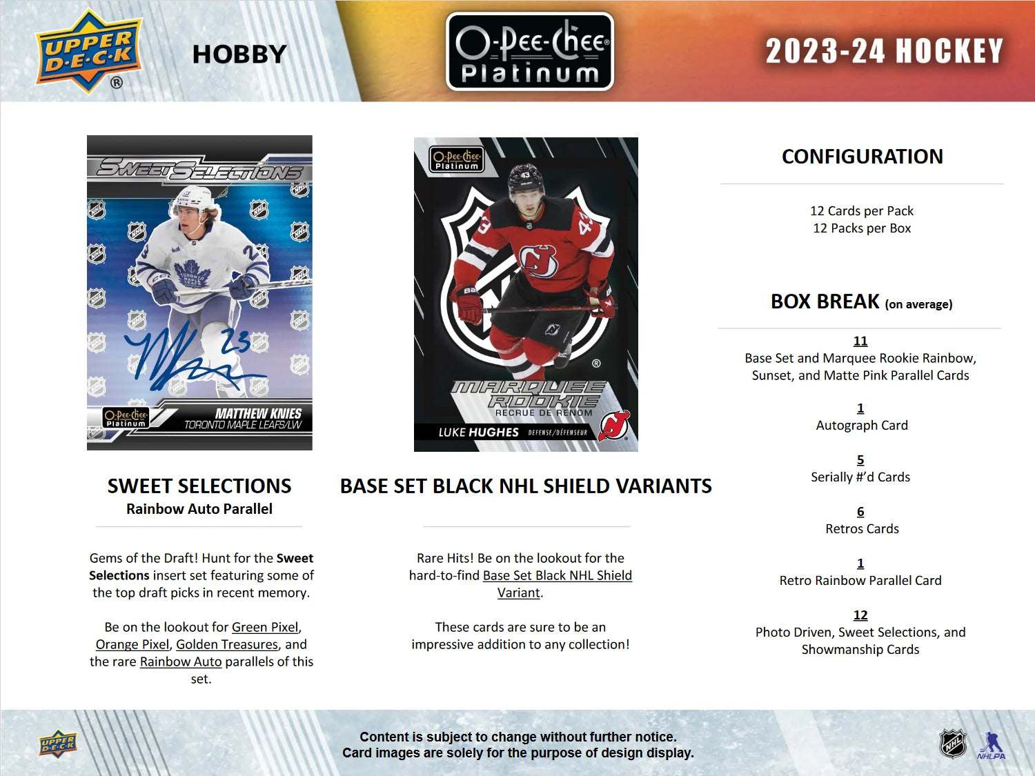 2023-24 O-Pee-Chee Platinum Hockey Hobby Box