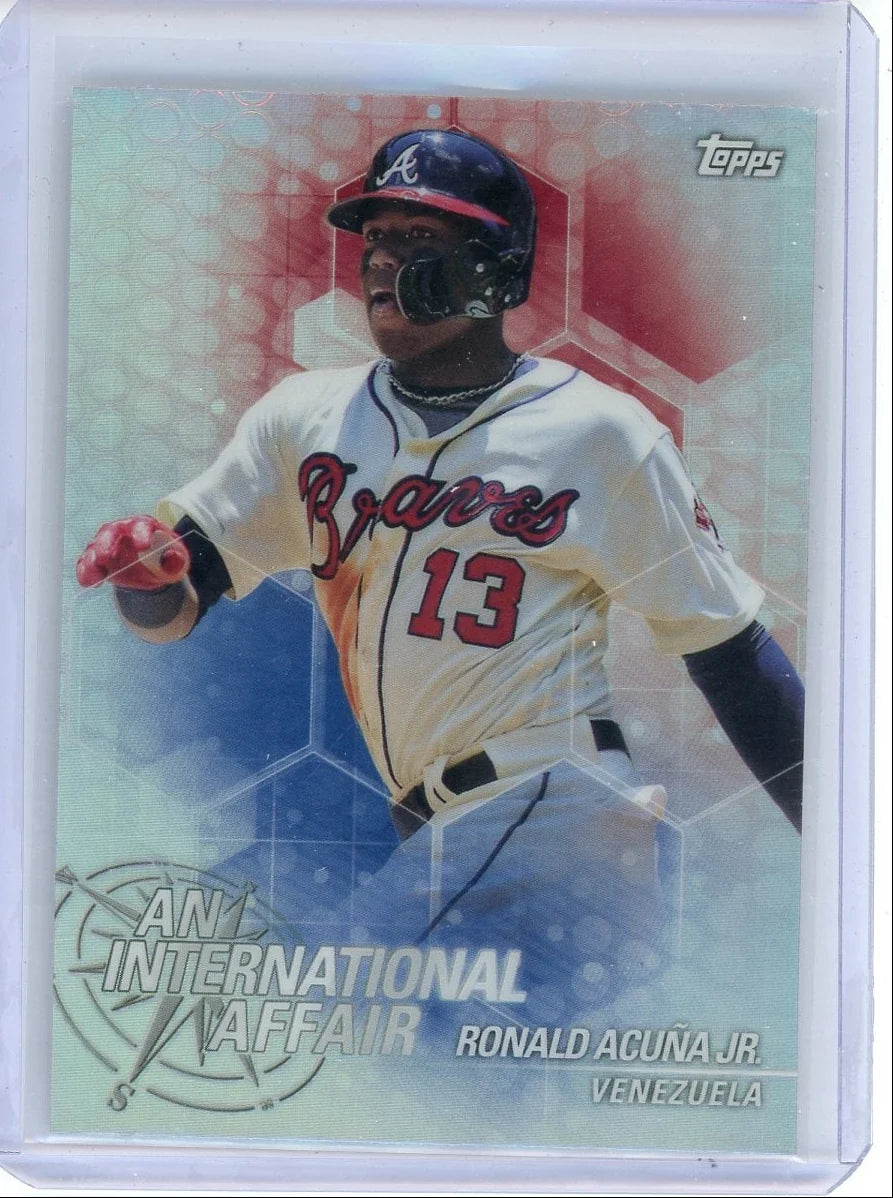 Ronald Acuna Jr. 2018 Topps Chrome An International Affair Refractor RC