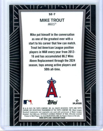 Mike Trout 2025 Topps Chrome Shadow Etch