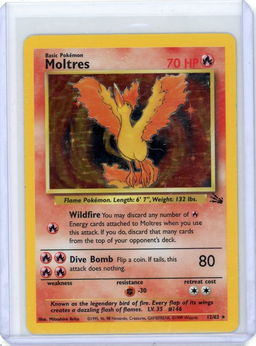 Moltres Pokémon Fossil Holo #12/62