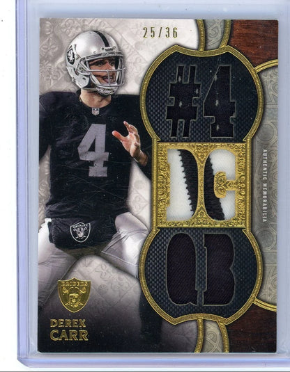 Derek Carr 2015 Topps Triple Threads relic #'d 25/36