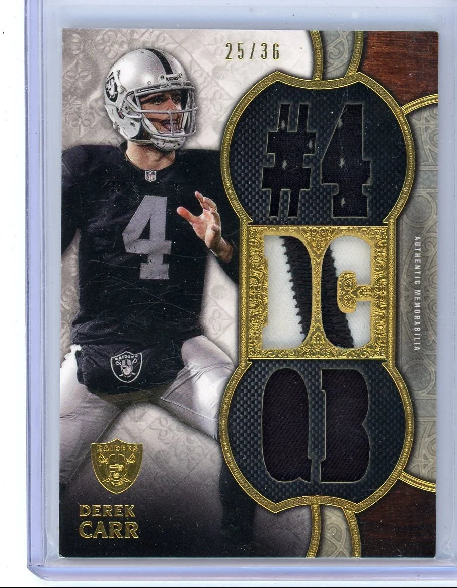 Derek Carr 2015 Topps Triple Threads relic #'d 25/36