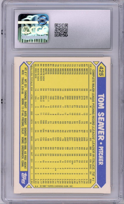 Tom Seaver 1987 Topps Tiffany CGC 8.5
