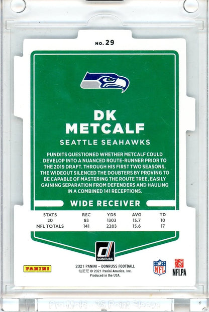 DK Metcalf 2021 Donruss Football die cut #'d 68/75