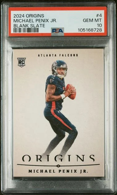 Michael Penix Jr. 2024 Panini Origins Blank Slate rookie card PSA 10
