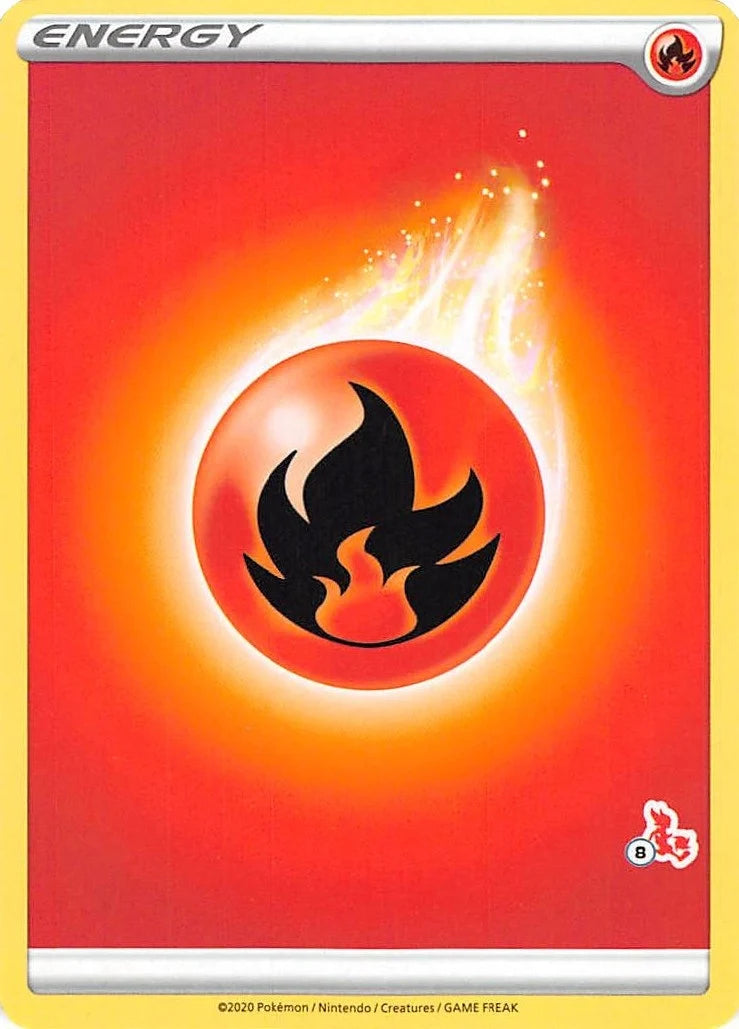 Fire Energy (#8 Cinderace Stamped) (Battle Academy 2022) (BA22)