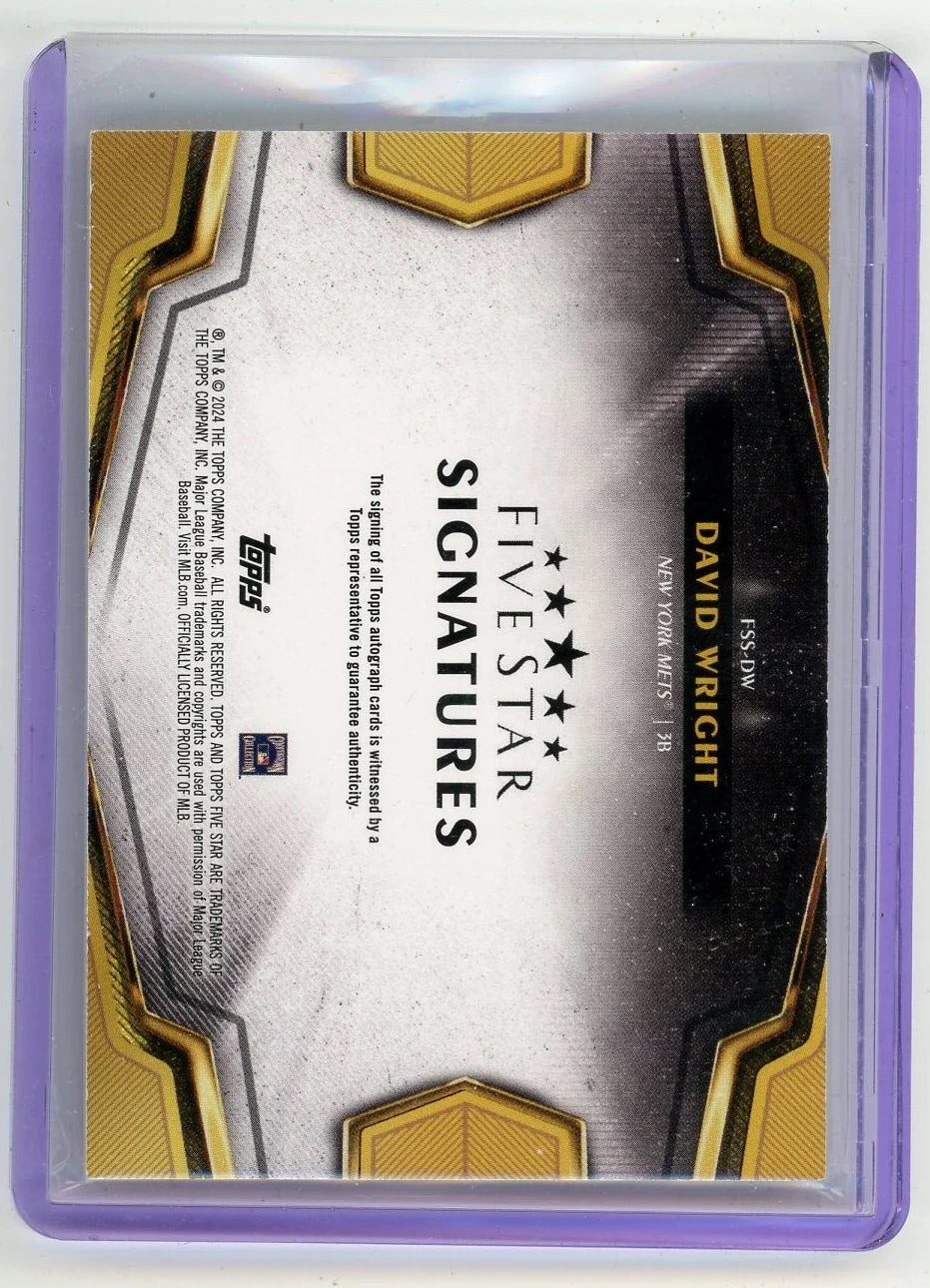 David Wright 2024 Topps Five Star Signatures Auto #'d 08/20
