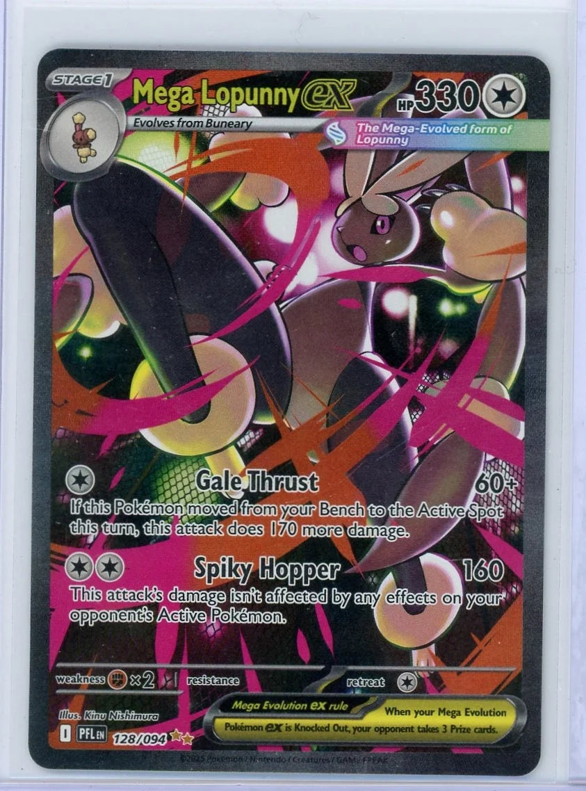 Mega Lopunny ex Pokémon Phantasmal Flames Special Illustration Rare #128/094