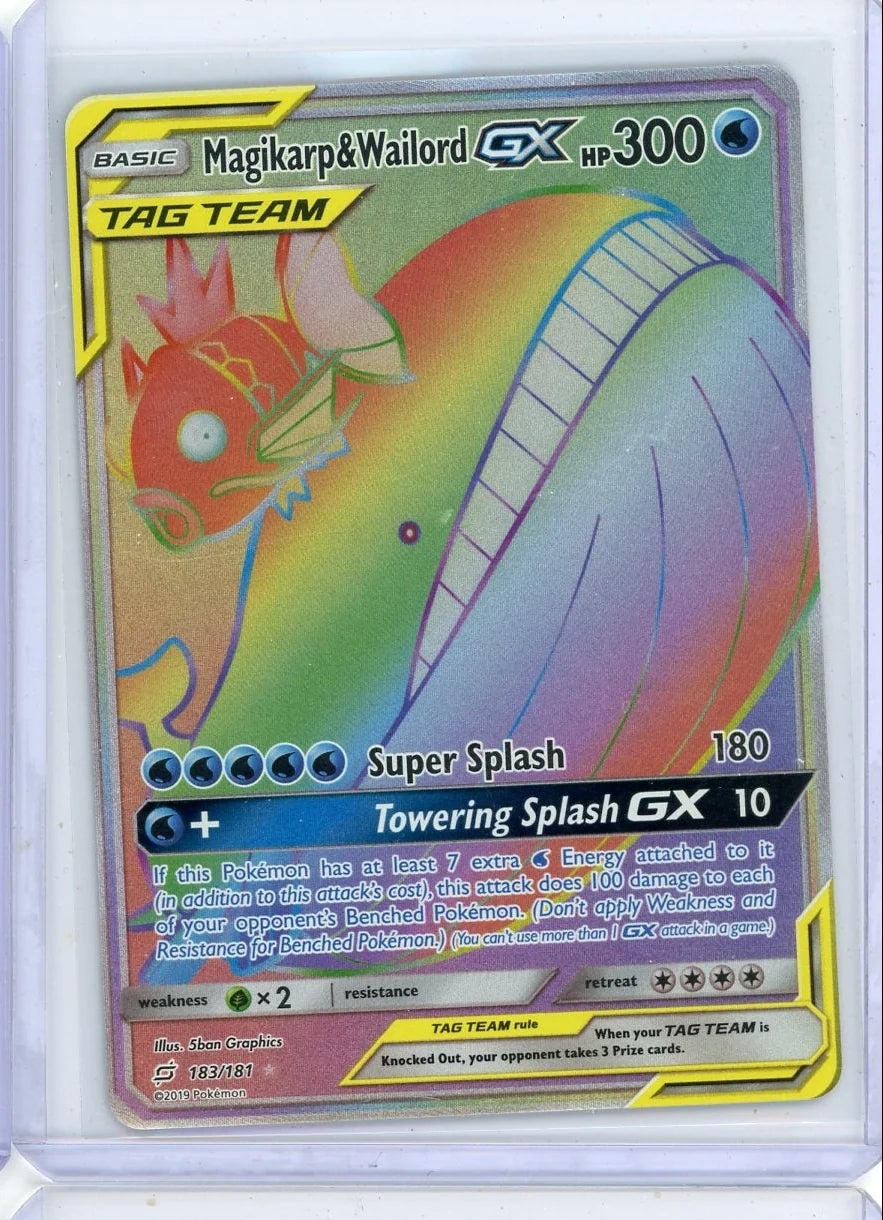 Magikarp & Wailord GX Pokémon Team Up Secret Rare #183/181