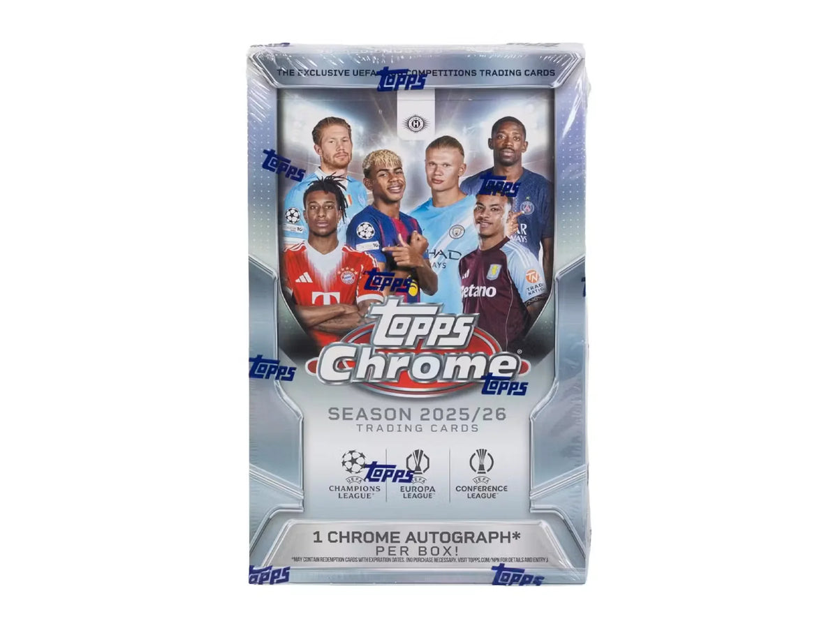 2025-26 Topps UEFA Club Competitions Chrome Soccer Hobby Box Fanatics Fest NYC Exclusive