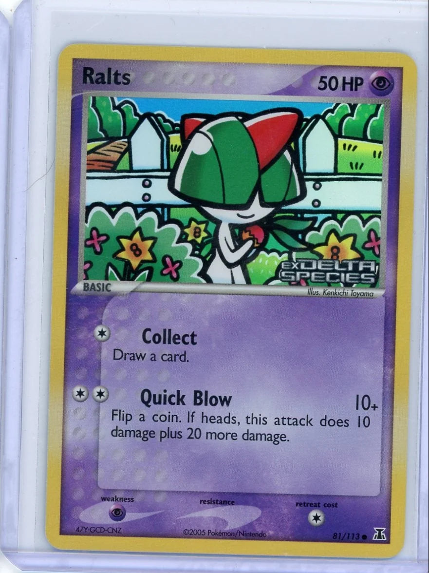Ralts Pokémon EX Delta Species Reverse Holo #81/113