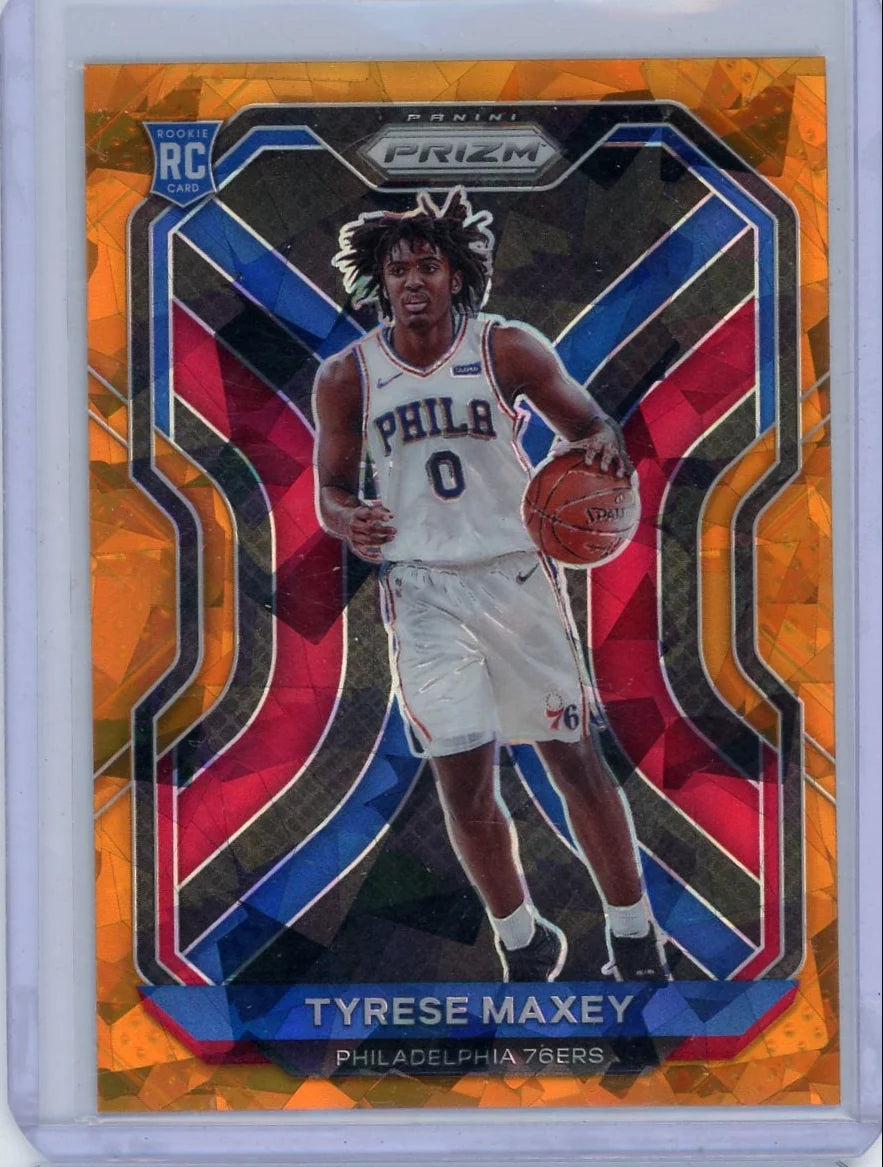 Tyrese Maxey 2020-21 Panini Prizm orange ice prizm RC