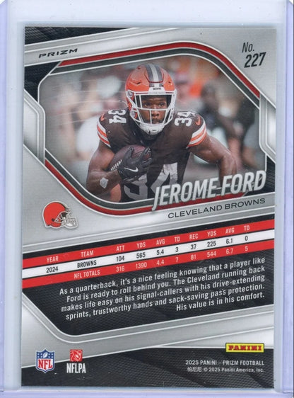 Jerome Ford 2025 Panini Prizm Tiger Choice