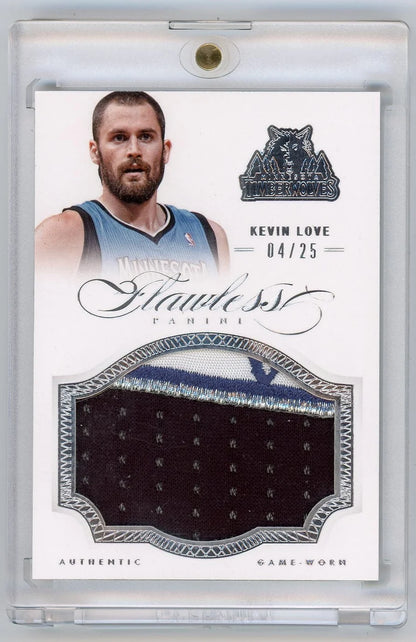 Kevin Love 2012-13 Panini Flawless game-used relic #'d 04/25