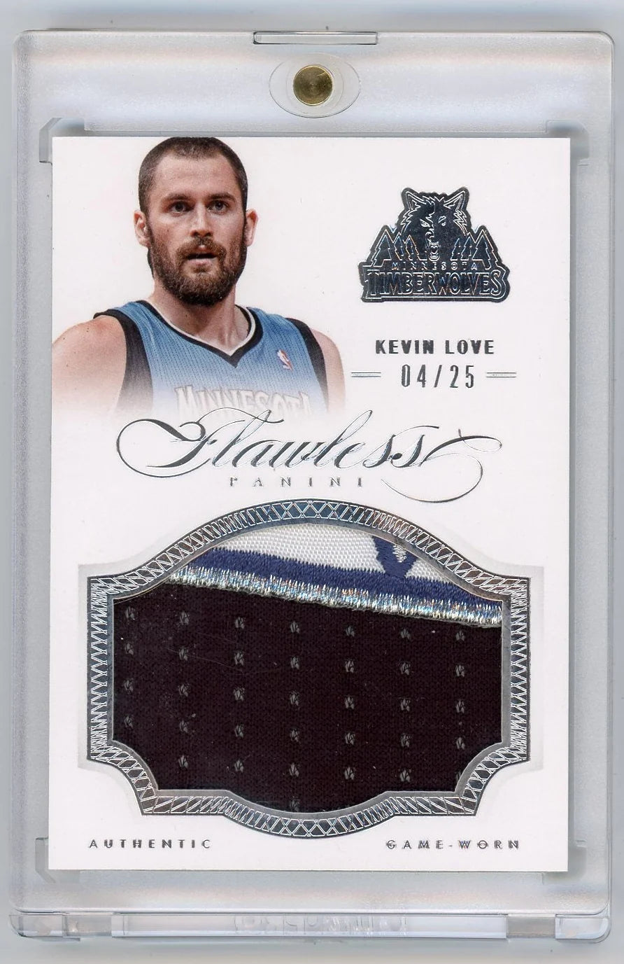 Kevin Love 2012-13 Panini Flawless game-used relic #'d 04/25