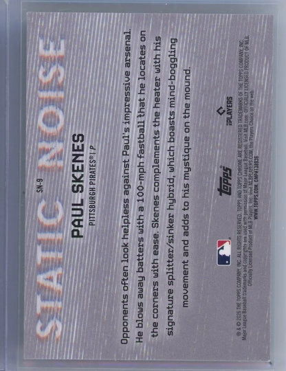Paul Skenes 2026 Topps Chrome Static Noise SP