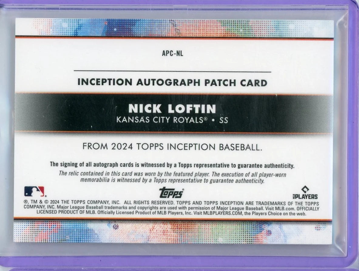 Nick Loftin 2024 Topps Inception RPA #'d 020/200