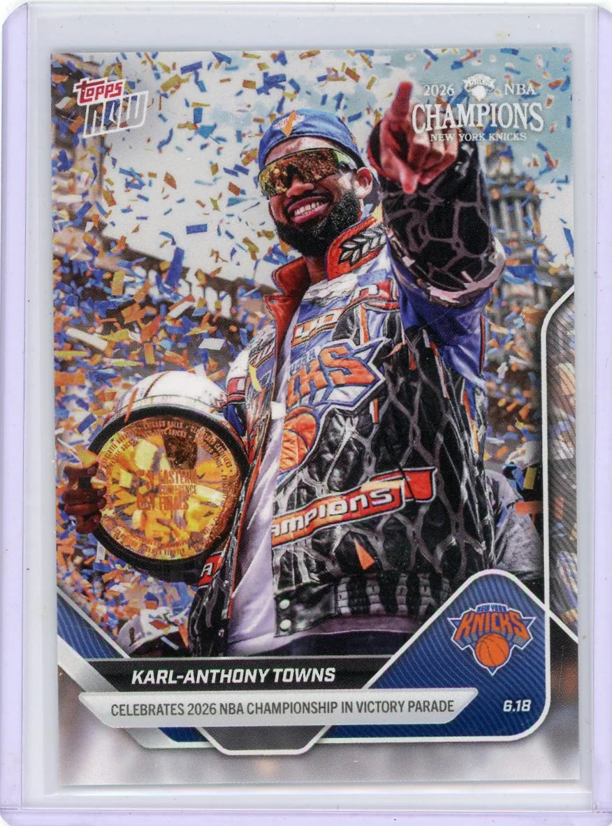 Karl-Anthony Towns 2026 Topps Now NBA Championship Victory Parade