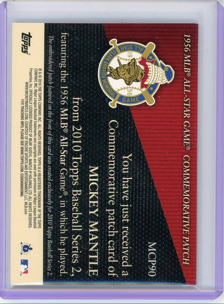 Mickey Mantle 2010 Topps Series 2 '56 ASG Commemorative Patch