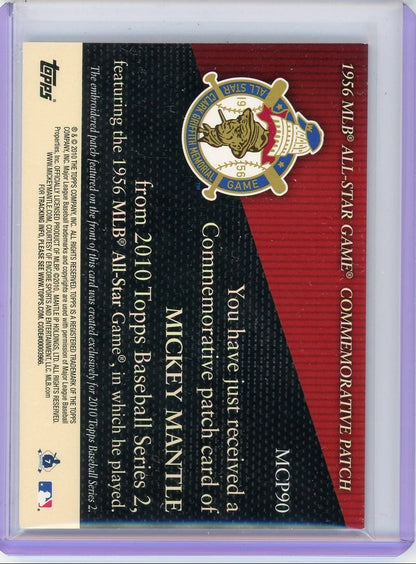 Mickey Mantle 2010 Topps Series 2 '56 ASG Commemorative Patch