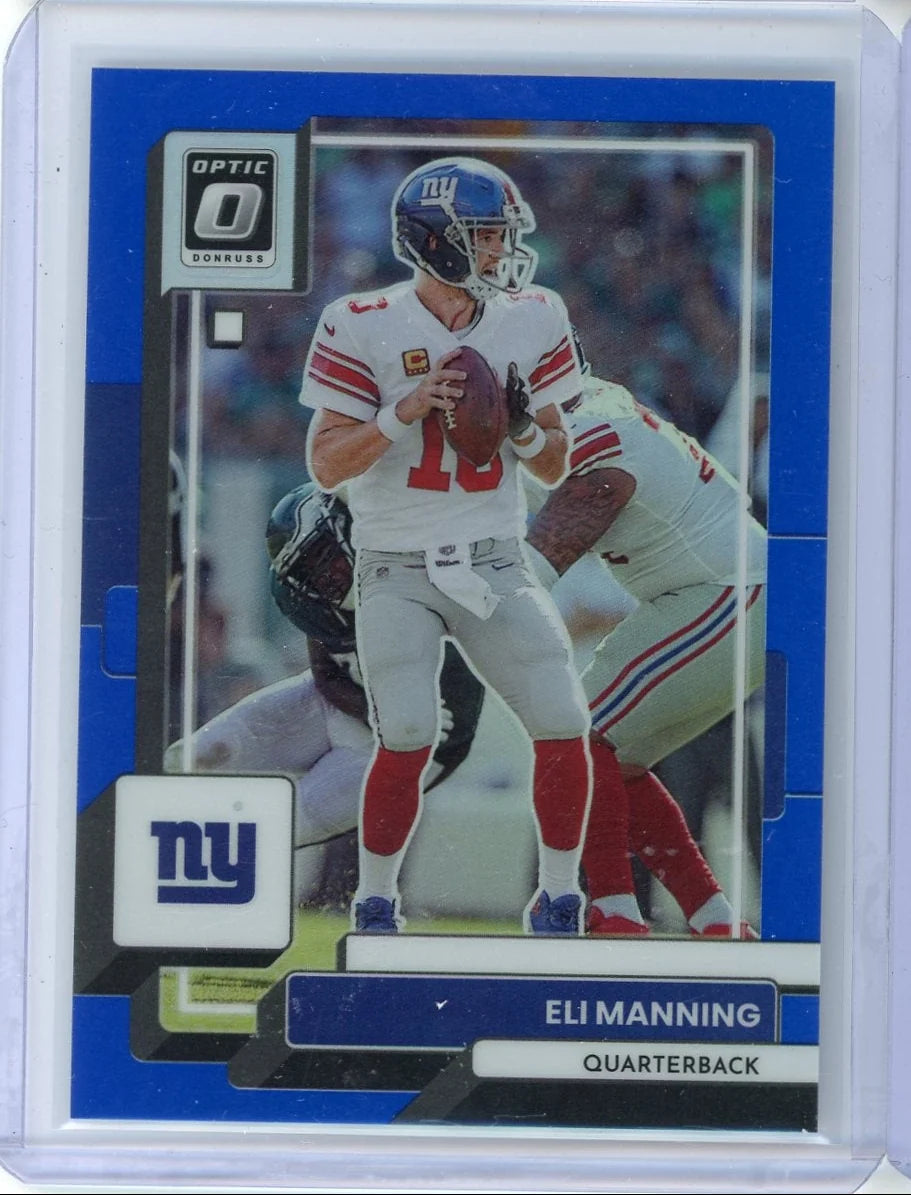 Eli Manning 2022 Panini Donruss Optic blue prizm #'d 048/179