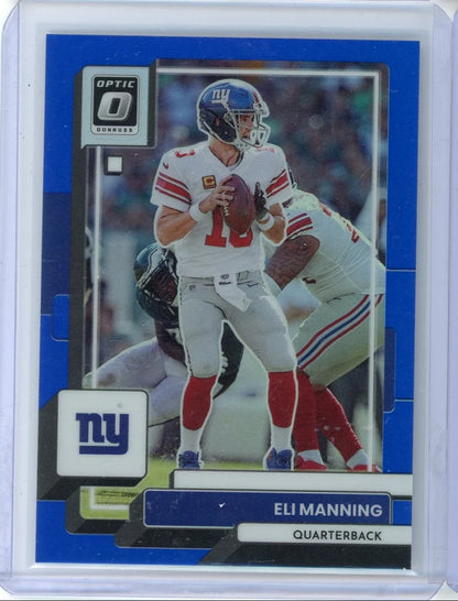 Eli Manning 2022 Panini Donruss Optic blue prizm #'d 048/179