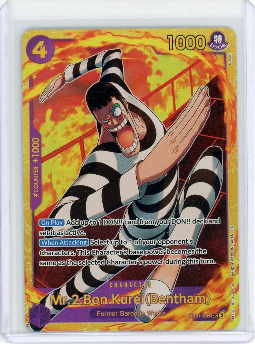 Mr. 2 Bon Kurei (Bentham) One Piece Extra Booster: Memorial Collection Secret Rare #EB01-061