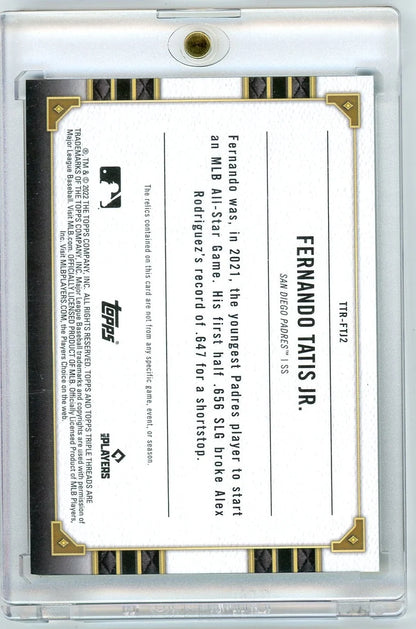 Fernando Tatis Jr. 2022 Topps Triple Threads Young Star Game-Used Relic #'d 16/18
