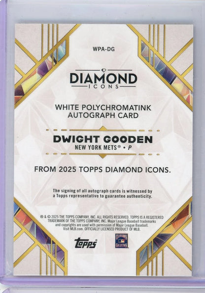 Dwight Gooden 2025 Topps Diamond Icons autograph #'d 01/15