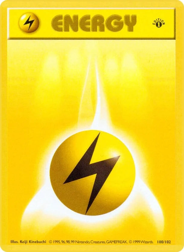 Lightning Energy (100/102) (Base Set (Shadowless)) (BSS)