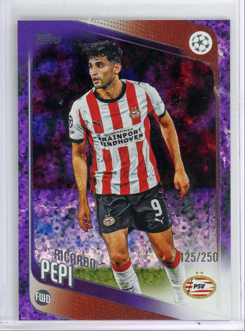 Ricardo Pepi 2025-26 Topps UEFA CC purple foil #'d 125/250