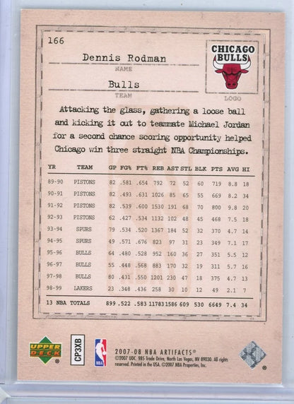 Dennis Rodman 2007-08 Upper Deck Artifacts Legendary Legacies red #'d 01/50