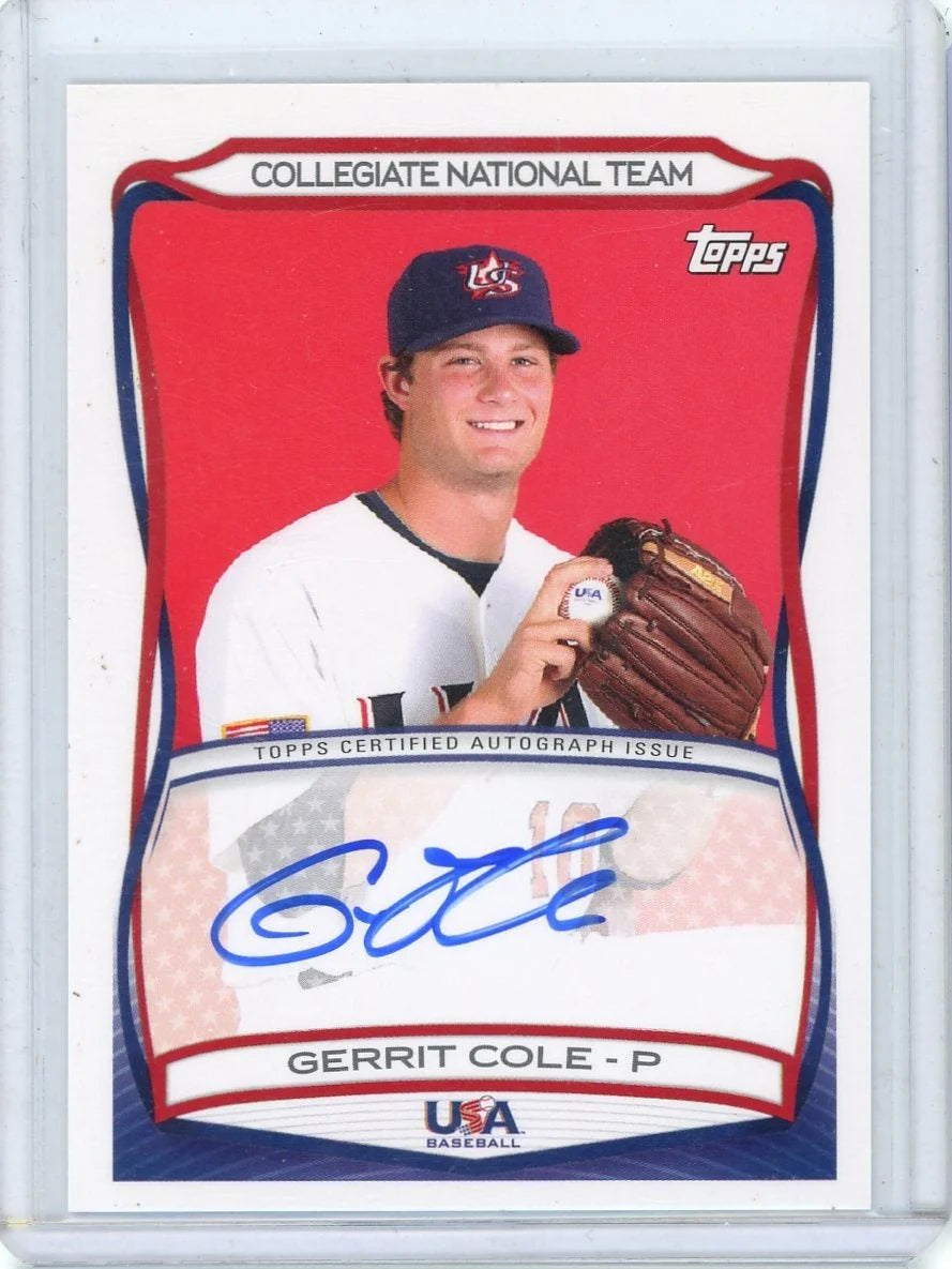 Gerrit Cole 2010 Topps USA Collegiate autograph