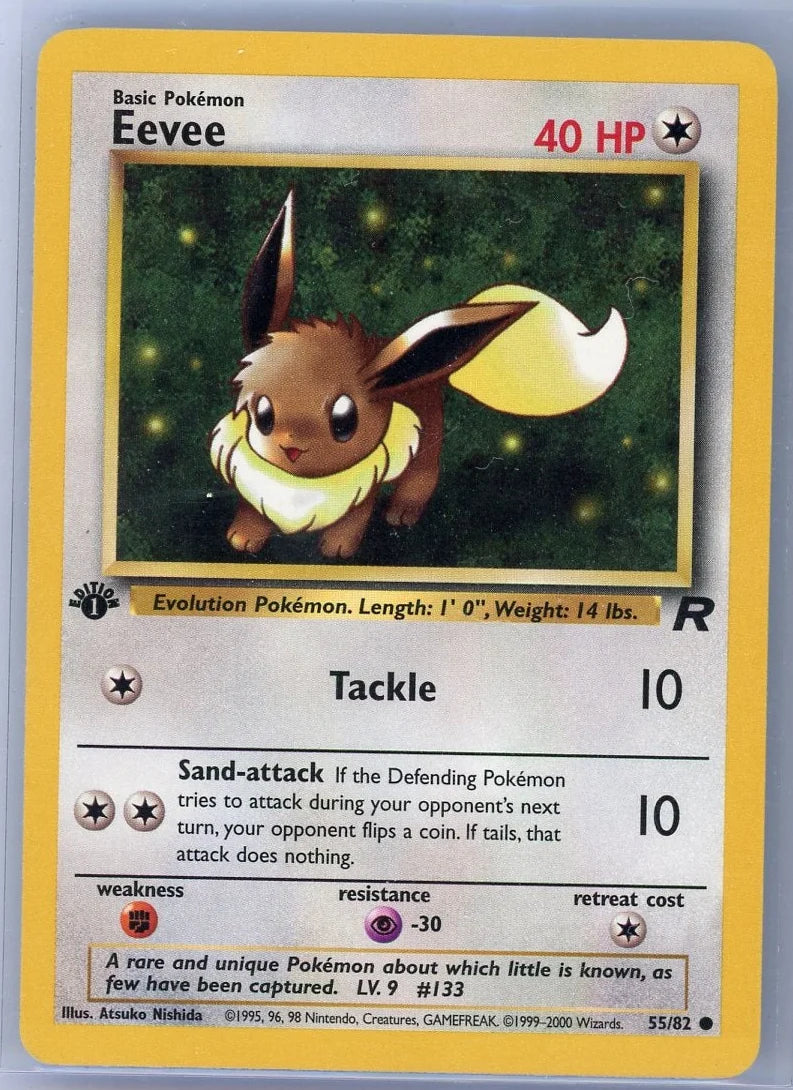 Eevee 2000 Pokemon Rocket 1st Edition #55/82