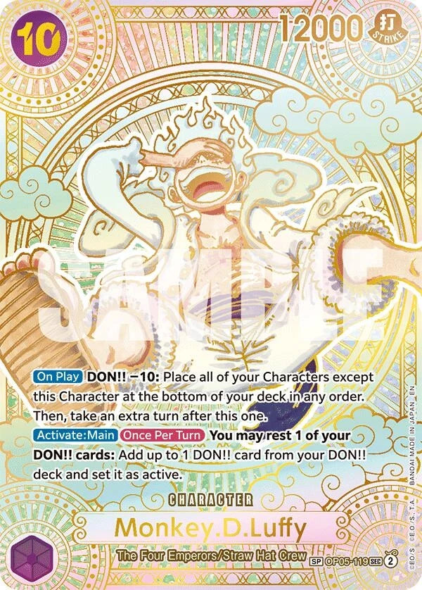 Monkey.D.Luffy (119) (SP) (Gold) (OP05-119) (A Fist of Divine Speed) (OP11)