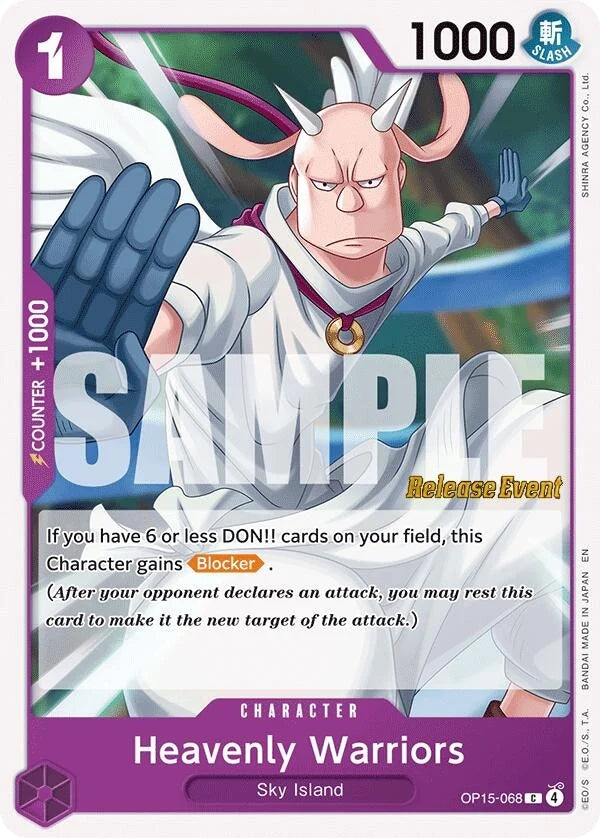 Heavenly Warriors (OP15-068) (Adventure on Kami's Island Release Event Cards) (OP15 RE)