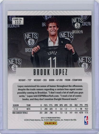 Brook Lopez 2012-13 Panini Prizm Silver