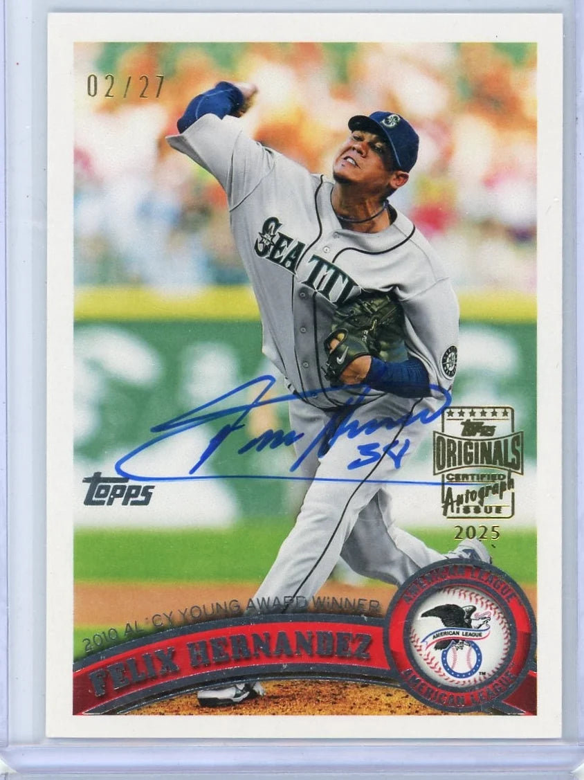 Felix Hernandez 2025 Topps Originals autograph '11 Topps #'d 02/27